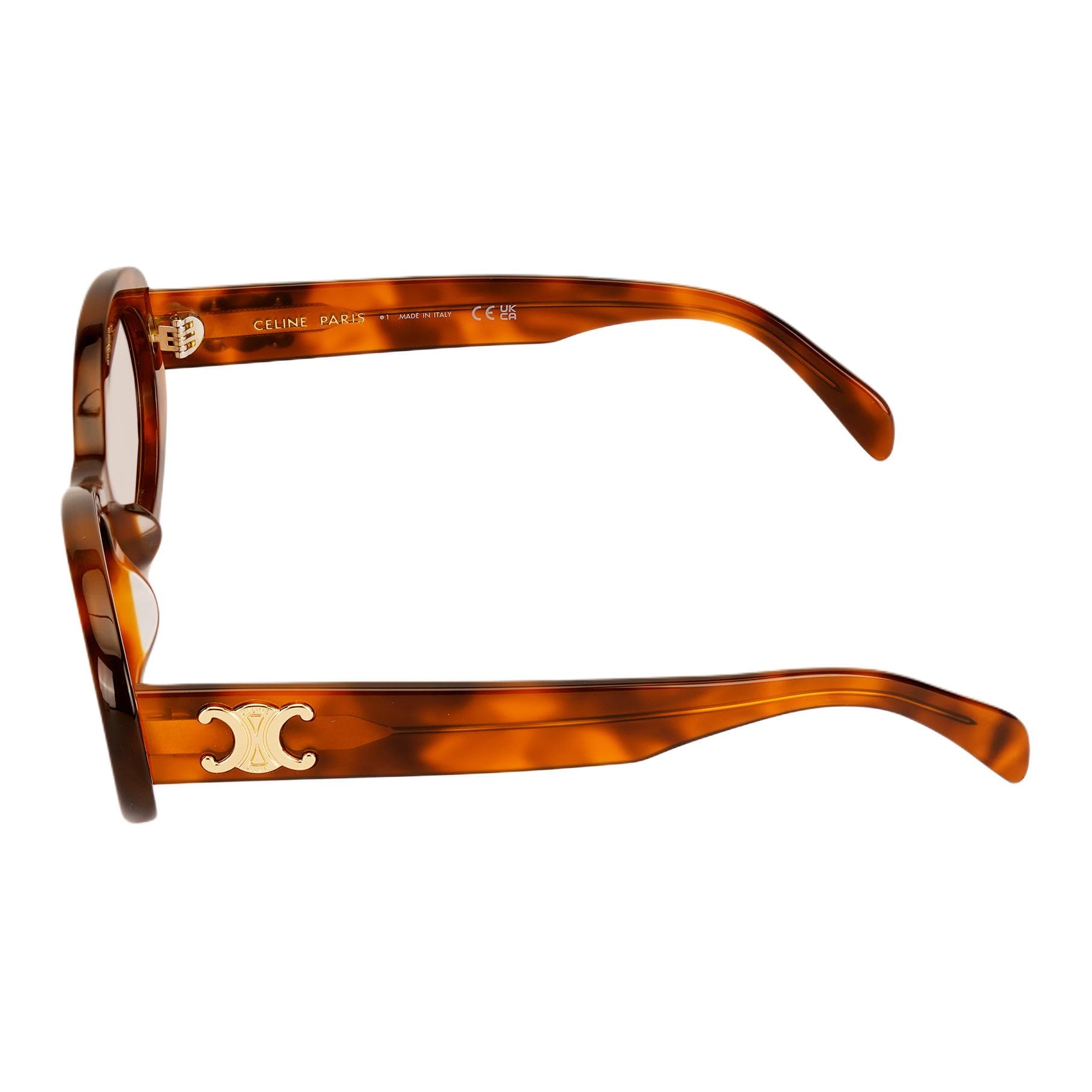 Солнцезащитные очки CELINE OVAL SUNGLASSES Женские Золото Гаванский - изображение 4