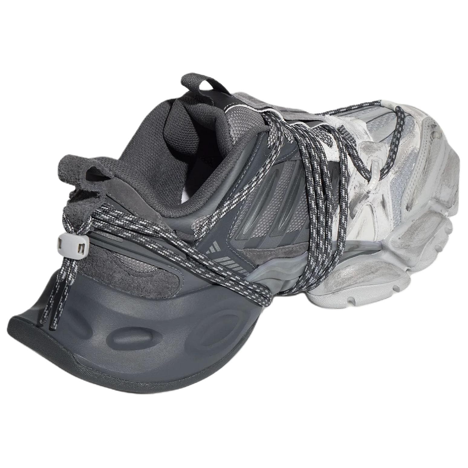 Кроссовки Adidas XLG RUNNER DELUXE 2,0 Chunky Sneakers Low-Top Light Gray Gray Unisex - изображение 3