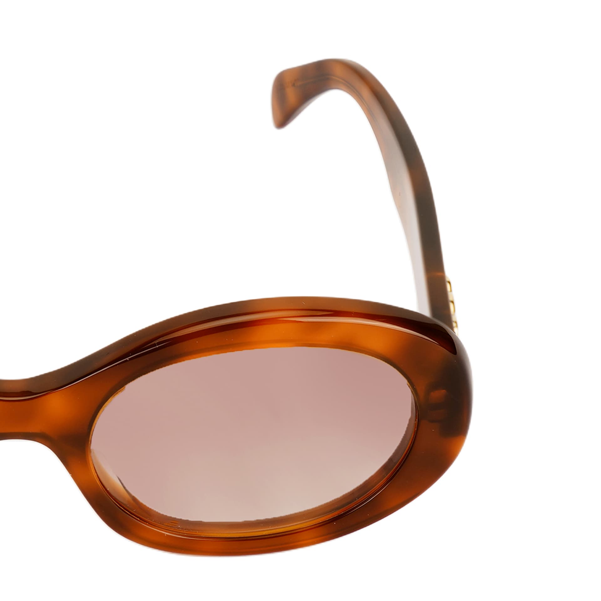 Солнцезащитные очки CELINE OVAL SUNGLASSES Женские Золото Гаванский - изображение 2