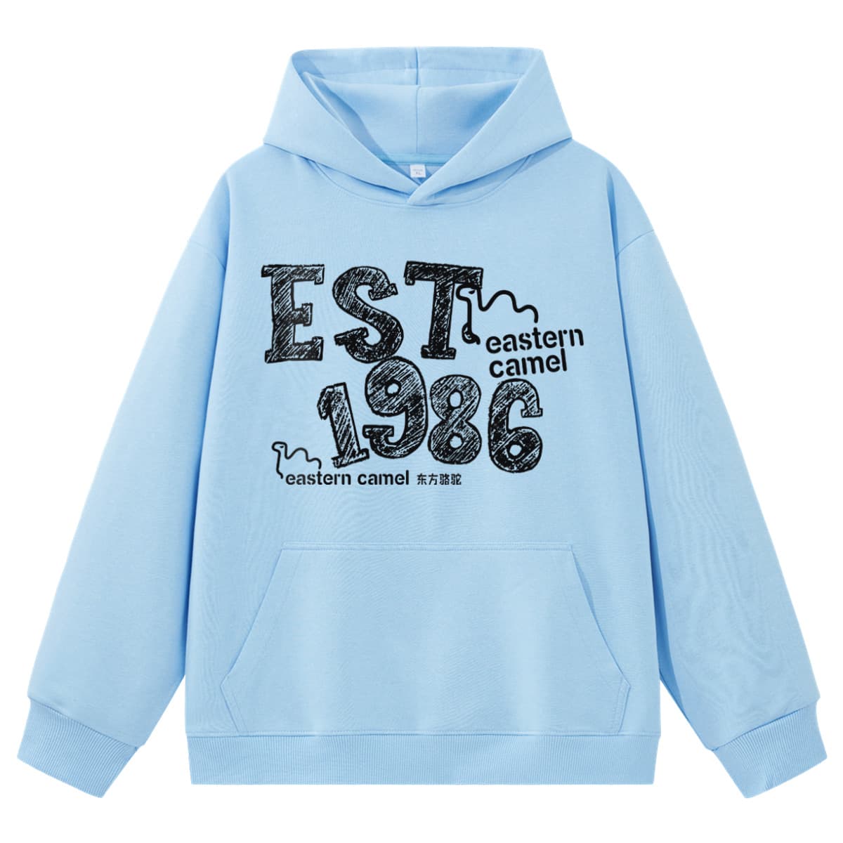 Худи EASTERN CAMEL Светло-синий Унисекс Толстовки - изображение 1