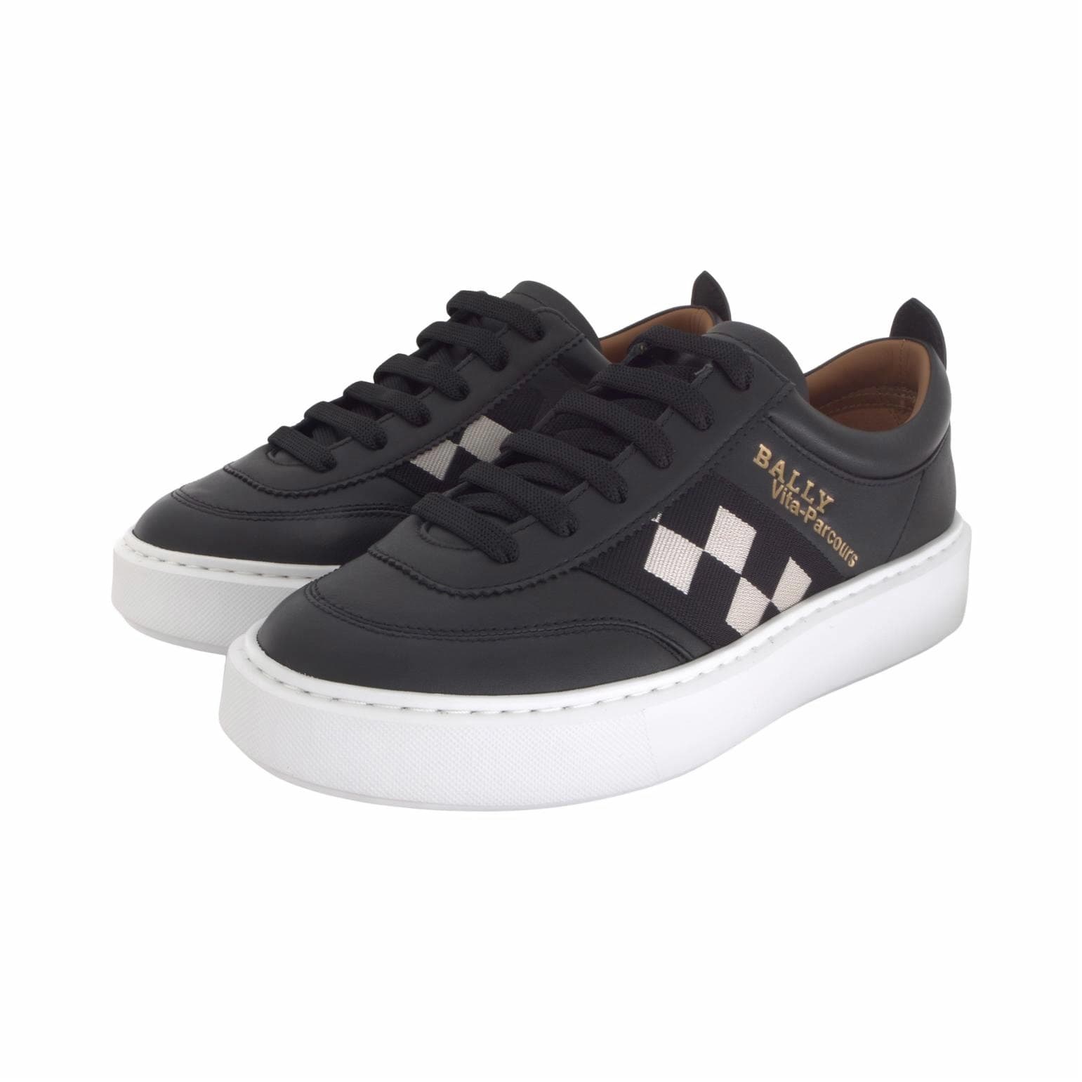 Кроссовки BALLY Низкие кроссовки для скейтбординга из коровьей кожи мужские черные - изображение 3