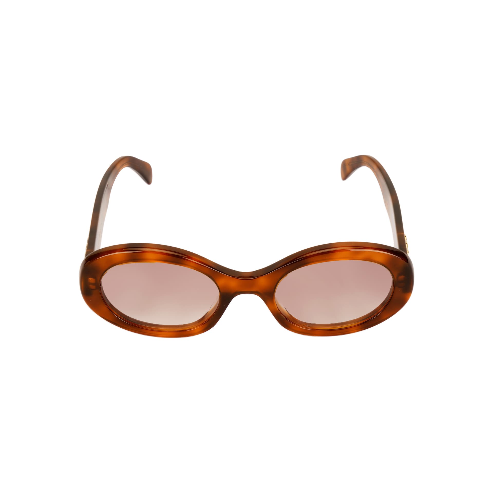 Солнцезащитные очки CELINE OVAL SUNGLASSES Женские Золото Гаванский - изображение 1