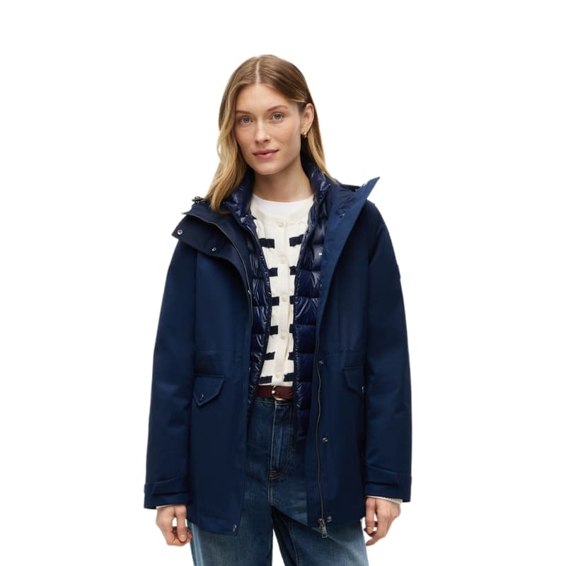 Пуховик Tommy Hilfiger Темно-синий C1G Женские Пуховики - изображение 1