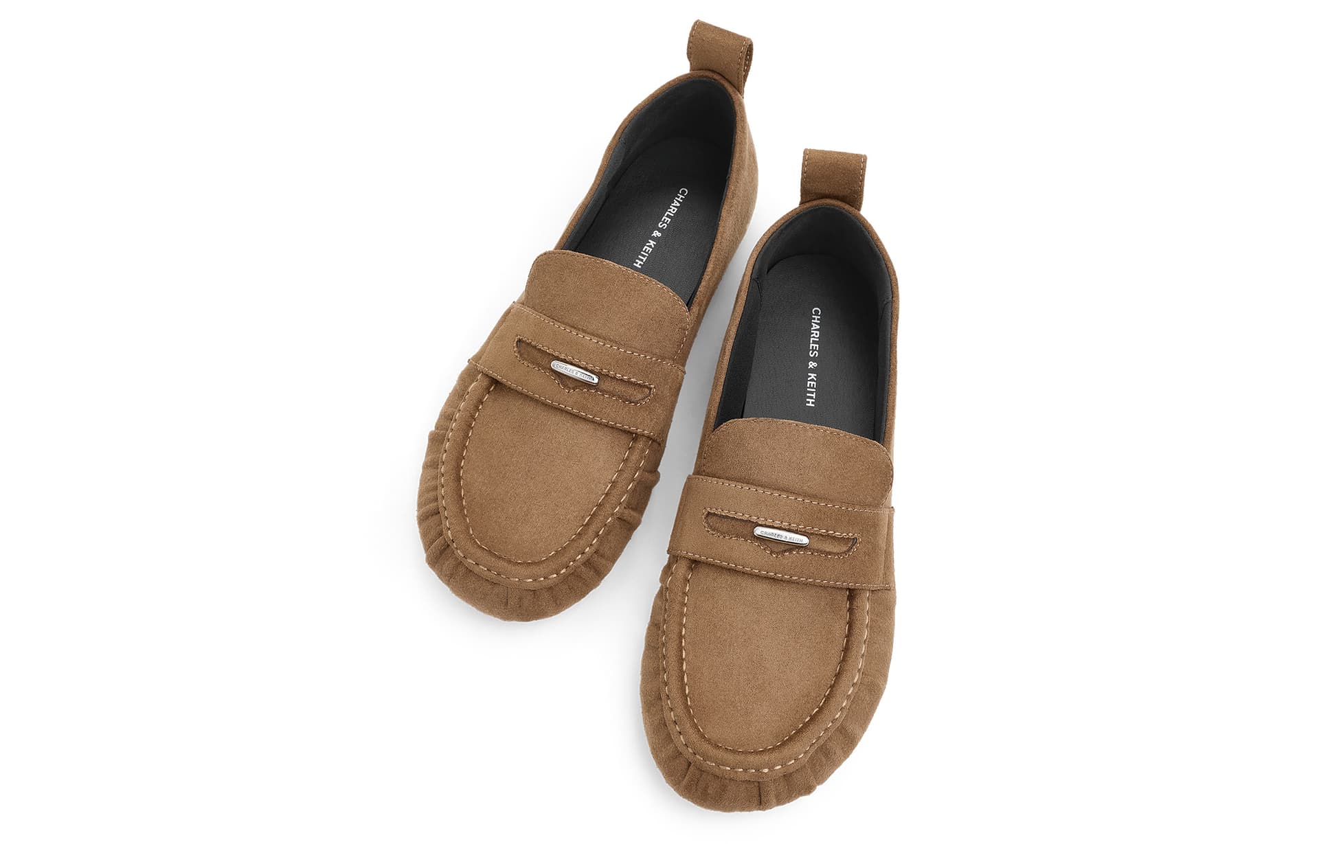 Лоферы CHARLES KEITH Маленький CK PU (полиуретан) текстильные лоферы 0,5 см женские - изображение 3