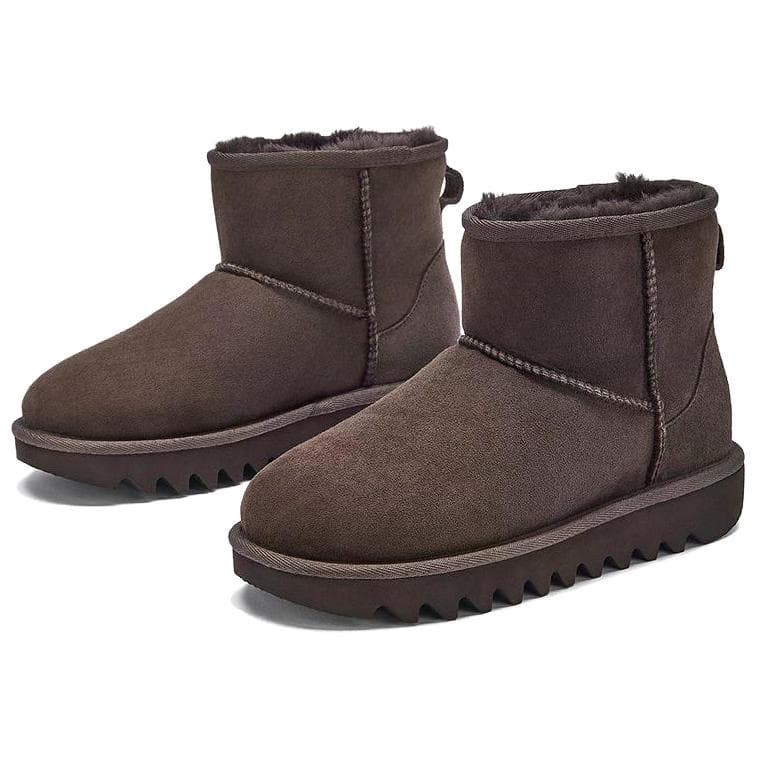 Ботинки зимние Hotwind Спилок коровья Флисовая подкладка Овчина Casual Boots Короткий Сноубутсы Женские - изображение 2