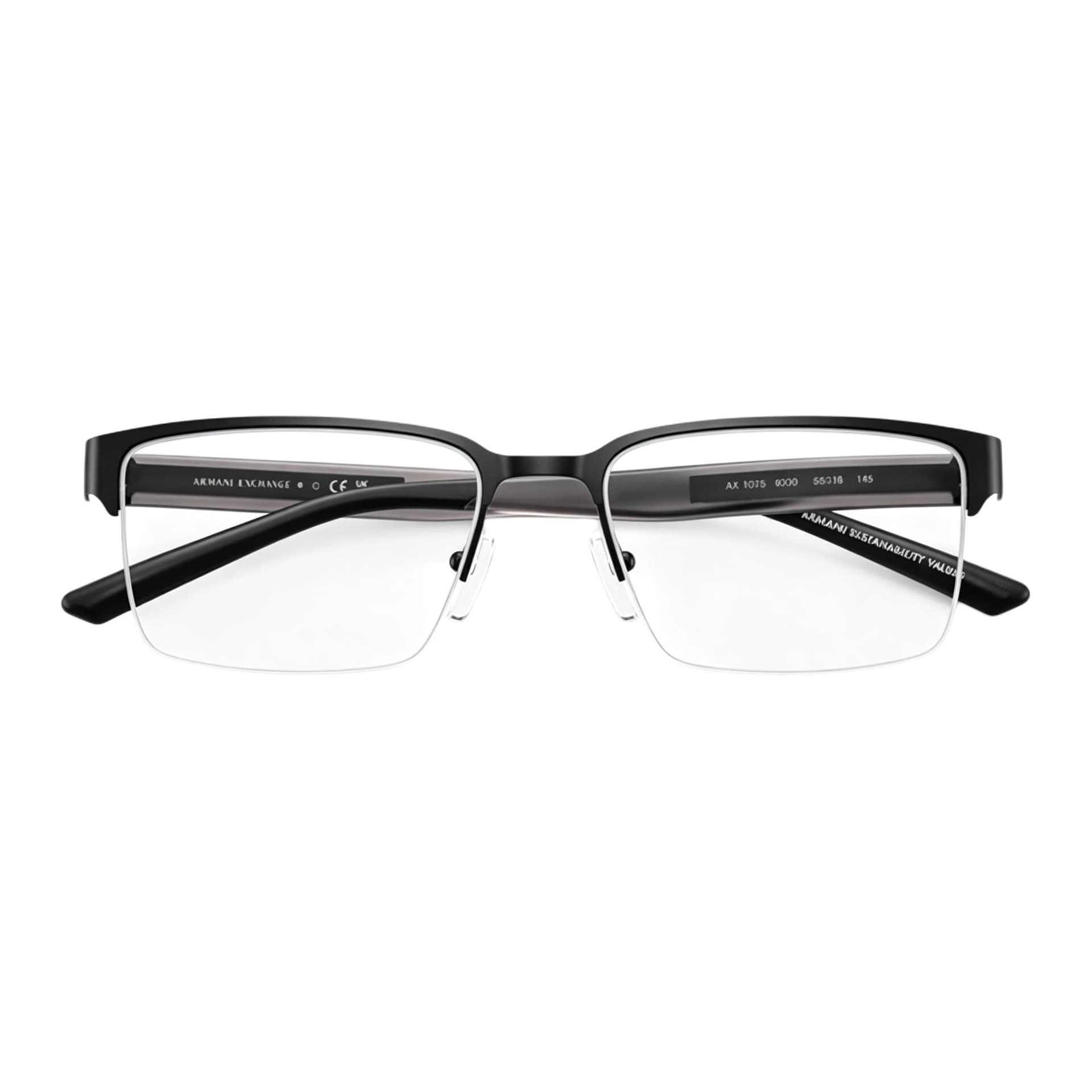 Оправа ARMANI EXCHANGE Сплав Прямоугольная форма Очки с диоптриями Унисекс Матовый черный - изображение 4