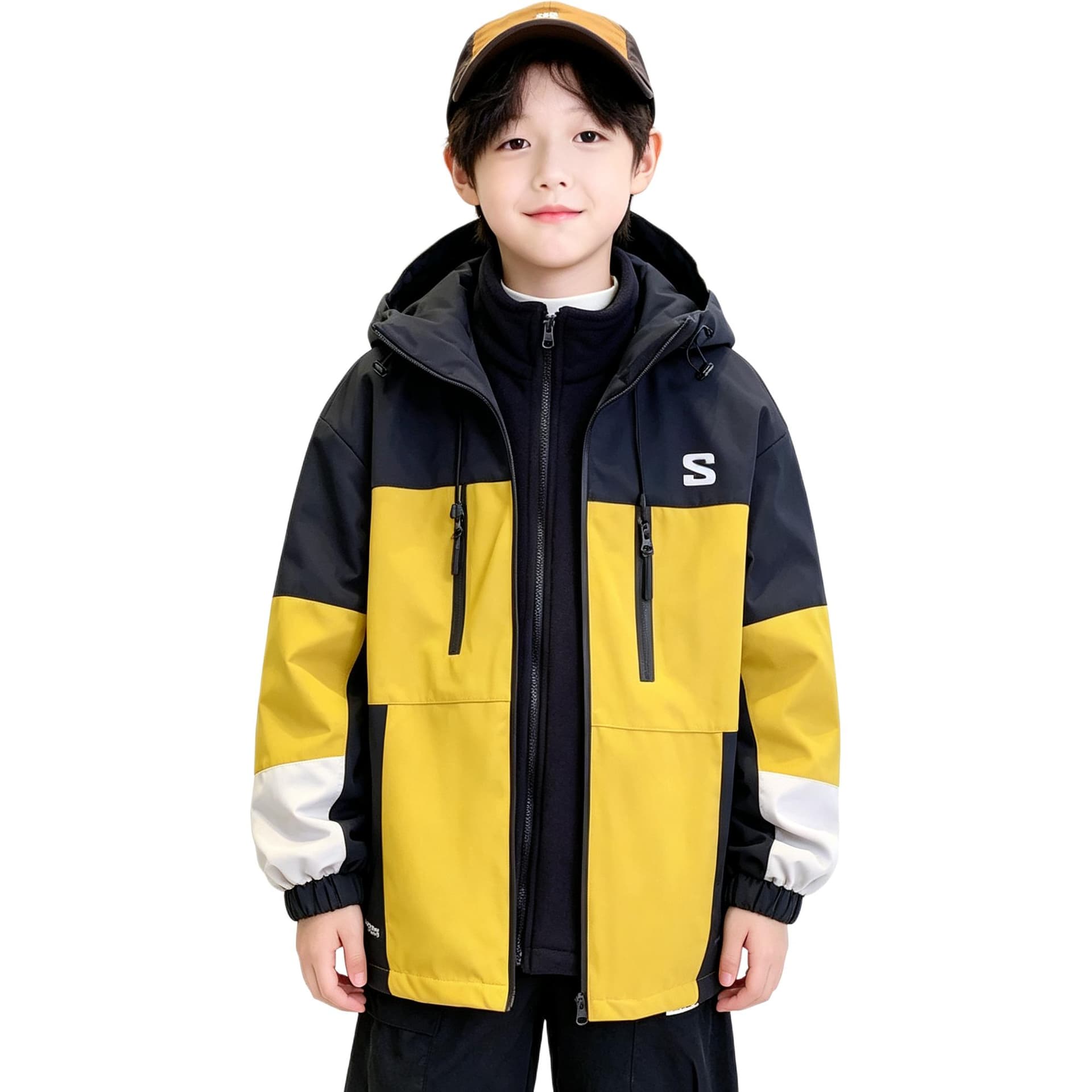 BOBBY ABLEY Желтый 3-в-1 (Подкладка + Пальто) Школьная Туристическая Одежда - изображение 1