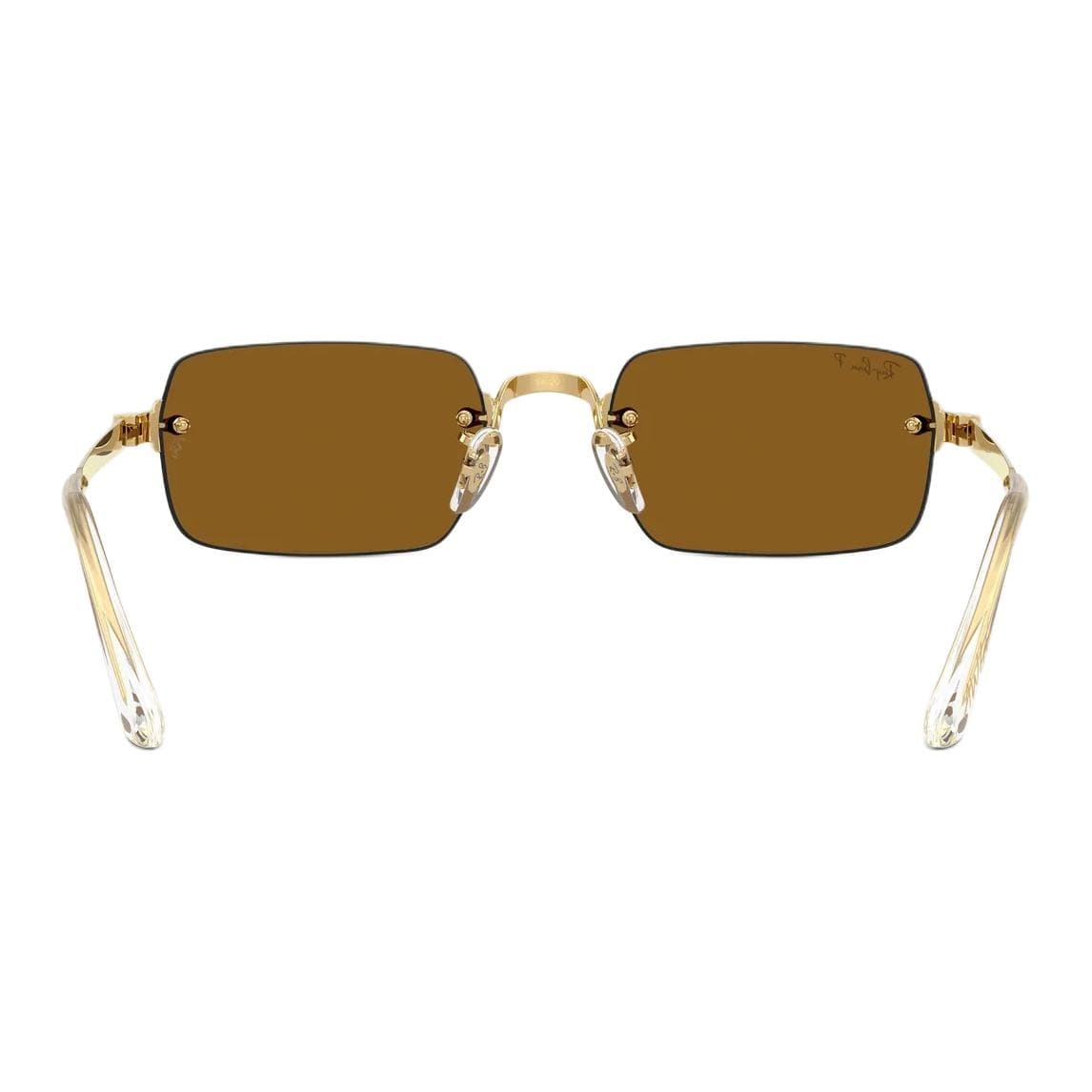Солнцезащитные очки RayBan Металл Квадратная форма Солнцезащитные очки Унисекс Золото - изображение 4