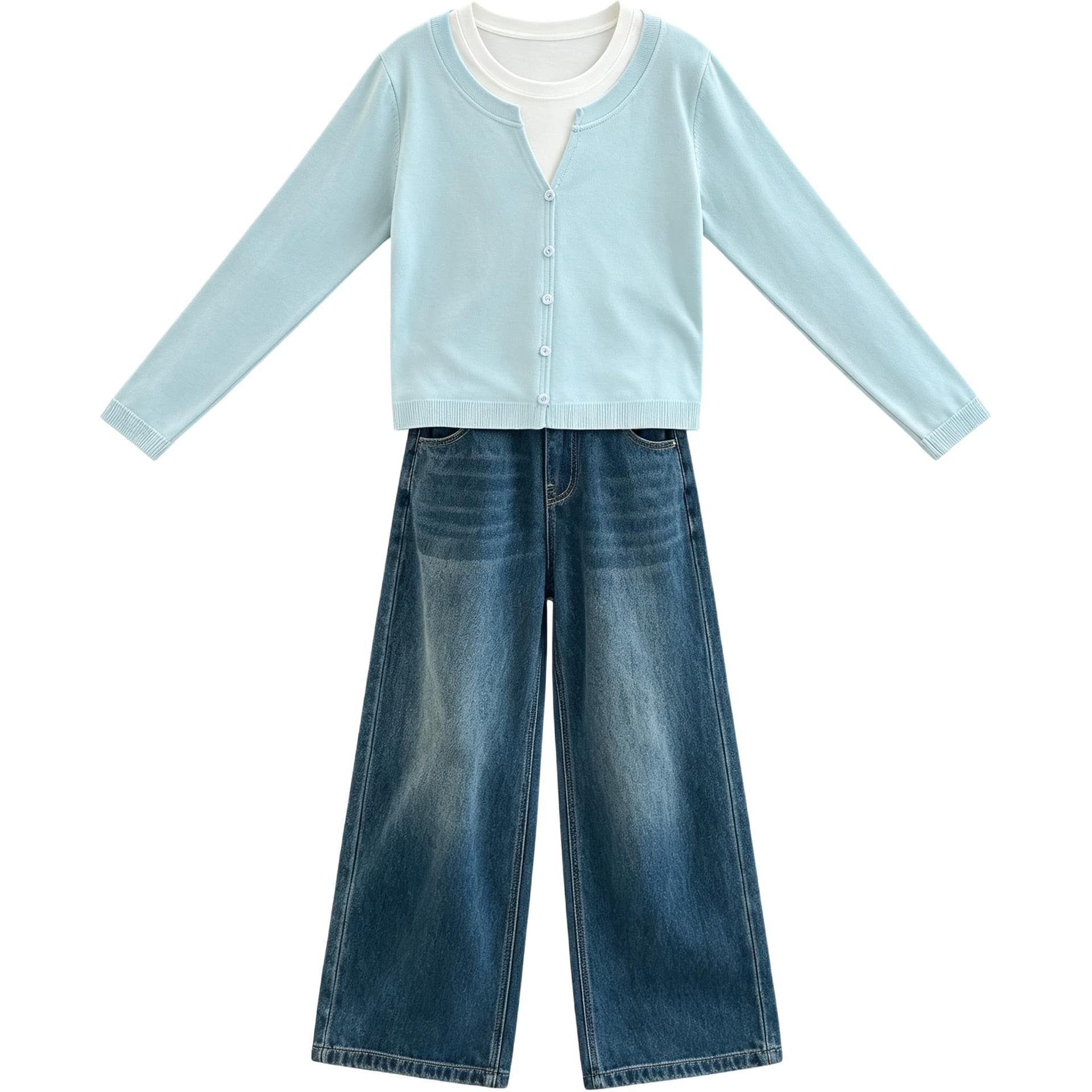 SHIBU 776263 Свитшот + Брюки Kids Повседневный Спортивный Костюм Комплекты - изображение 1