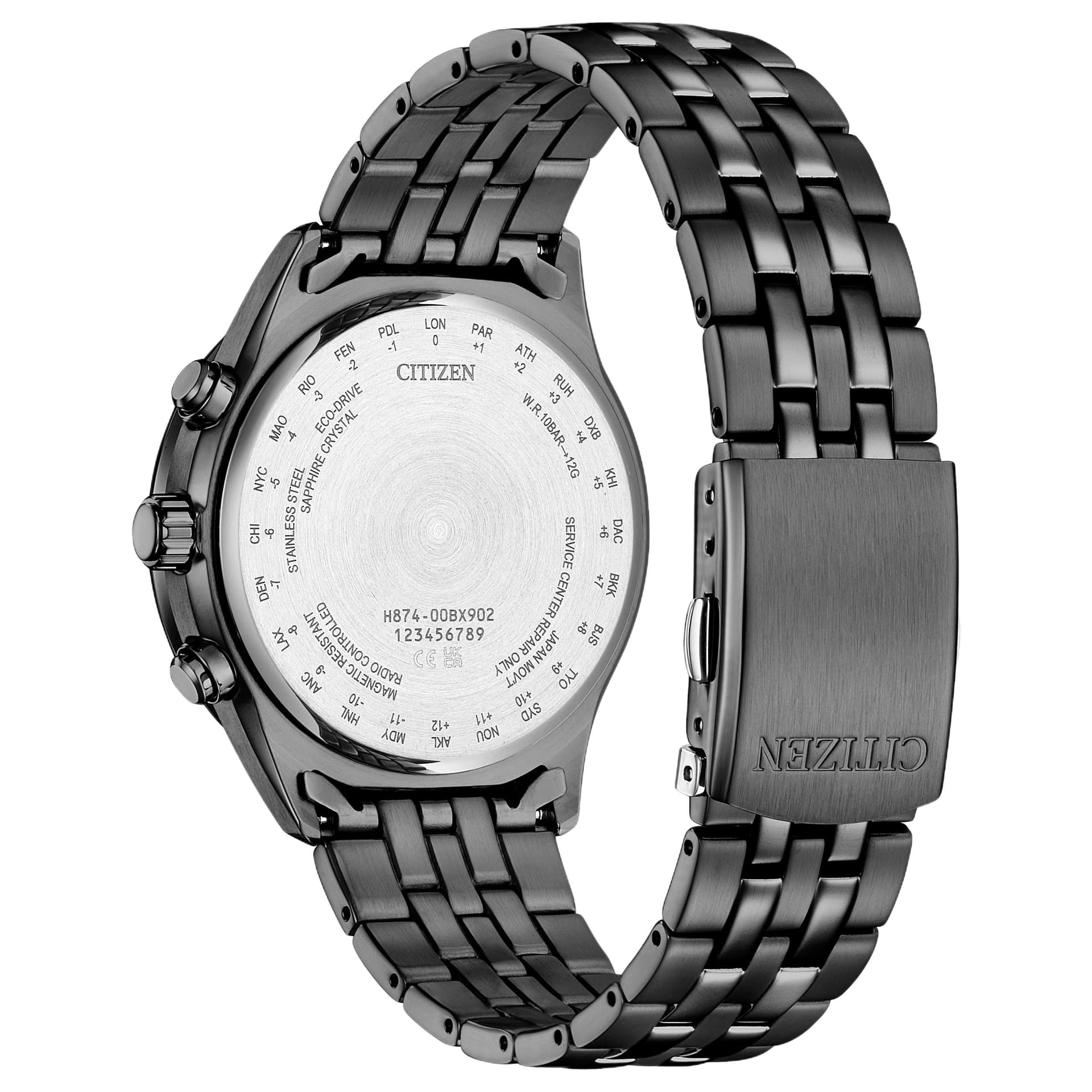 Часы CITIZEN Sky Eagle Collection Кварцевый механизм на солнечной энергии Нержавеющая сталь Ионное покрытие Шнуровка Watch - изображение 3