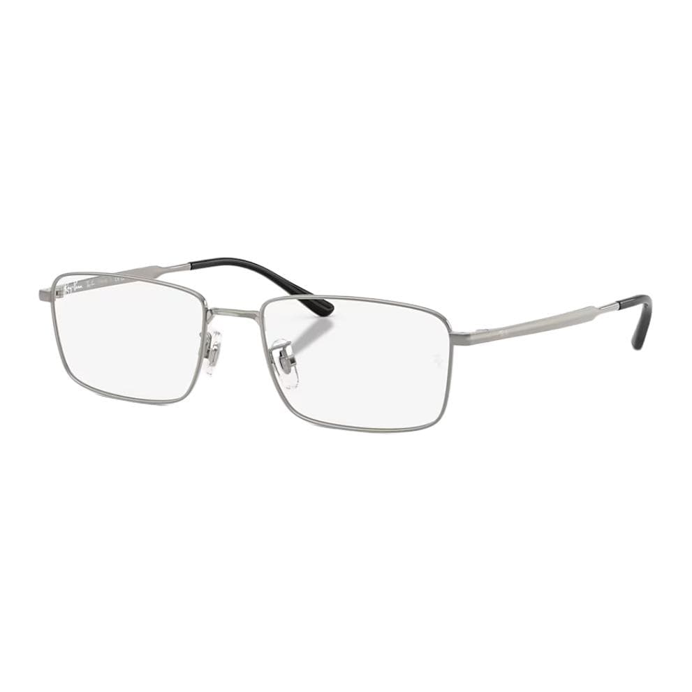 Оправа RayBan Титан Прямоугольная форма Очки с диоптриями Унисекс Полированный Металлический серый - изображение 1