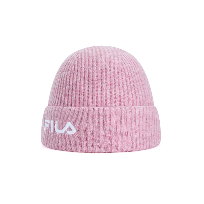 Шапка FILA Эластан Овечья шерсть Полиамид Шапки-бини Унисекс Рассвет Розово-красный - изображение 1