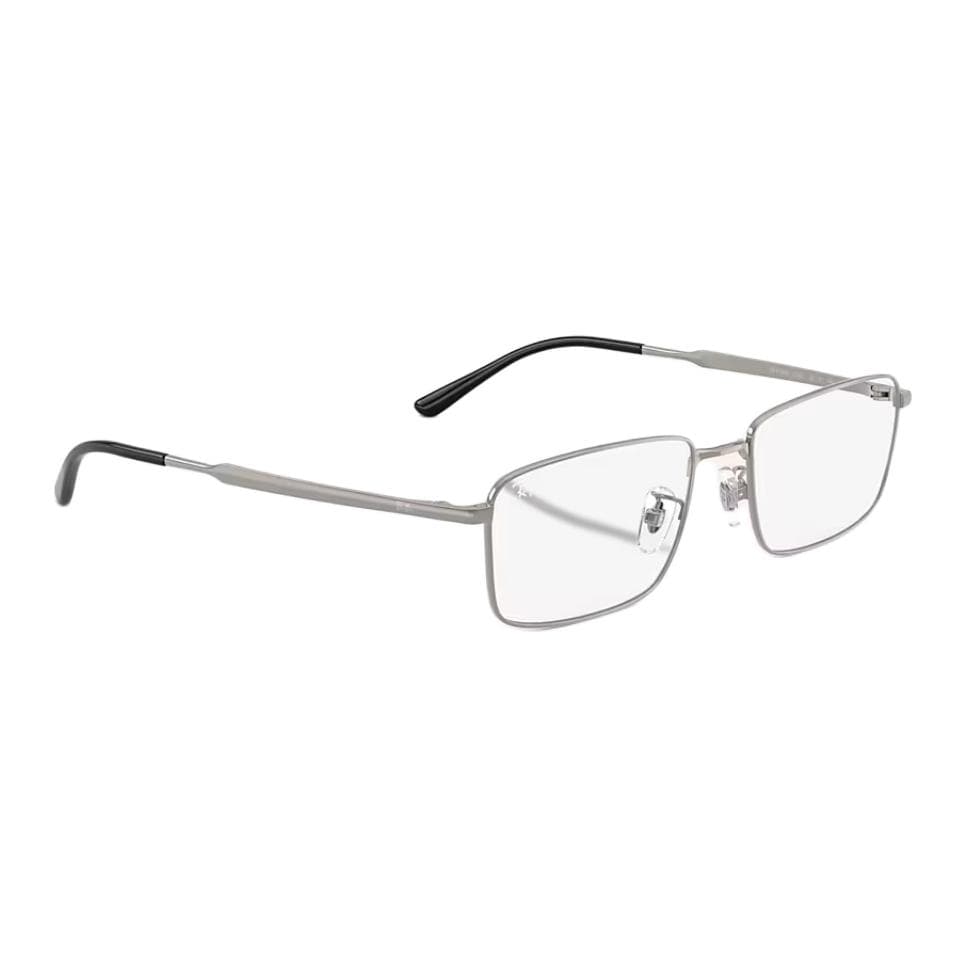 Оправа RayBan Титан Прямоугольная форма Очки с диоптриями Унисекс Полированный Металлический серый - изображение 5