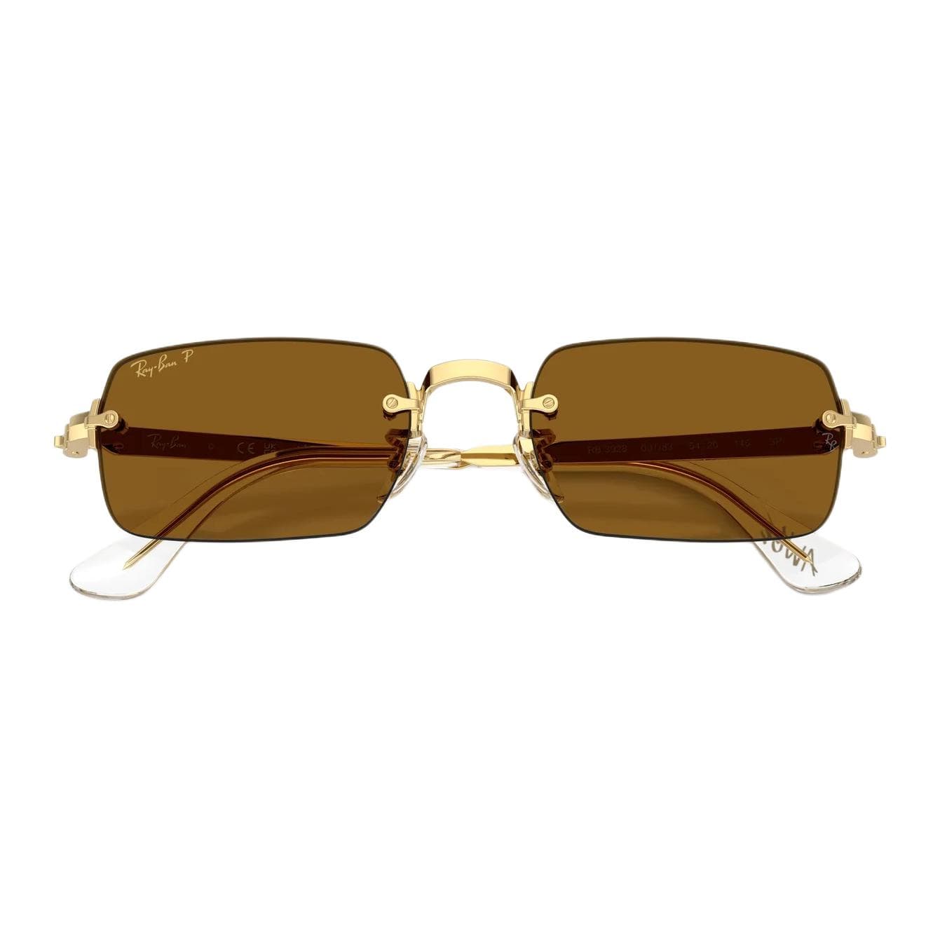 Солнцезащитные очки RayBan Металл Квадратная форма Солнцезащитные очки Унисекс Золото - изображение 5