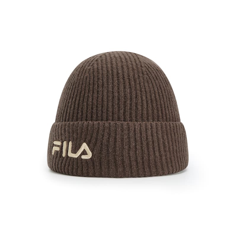 Шапка FILA Эластан Овечья шерсть Полиамид Шапки-бини Унисекс Мулан Коричневый - изображение 1