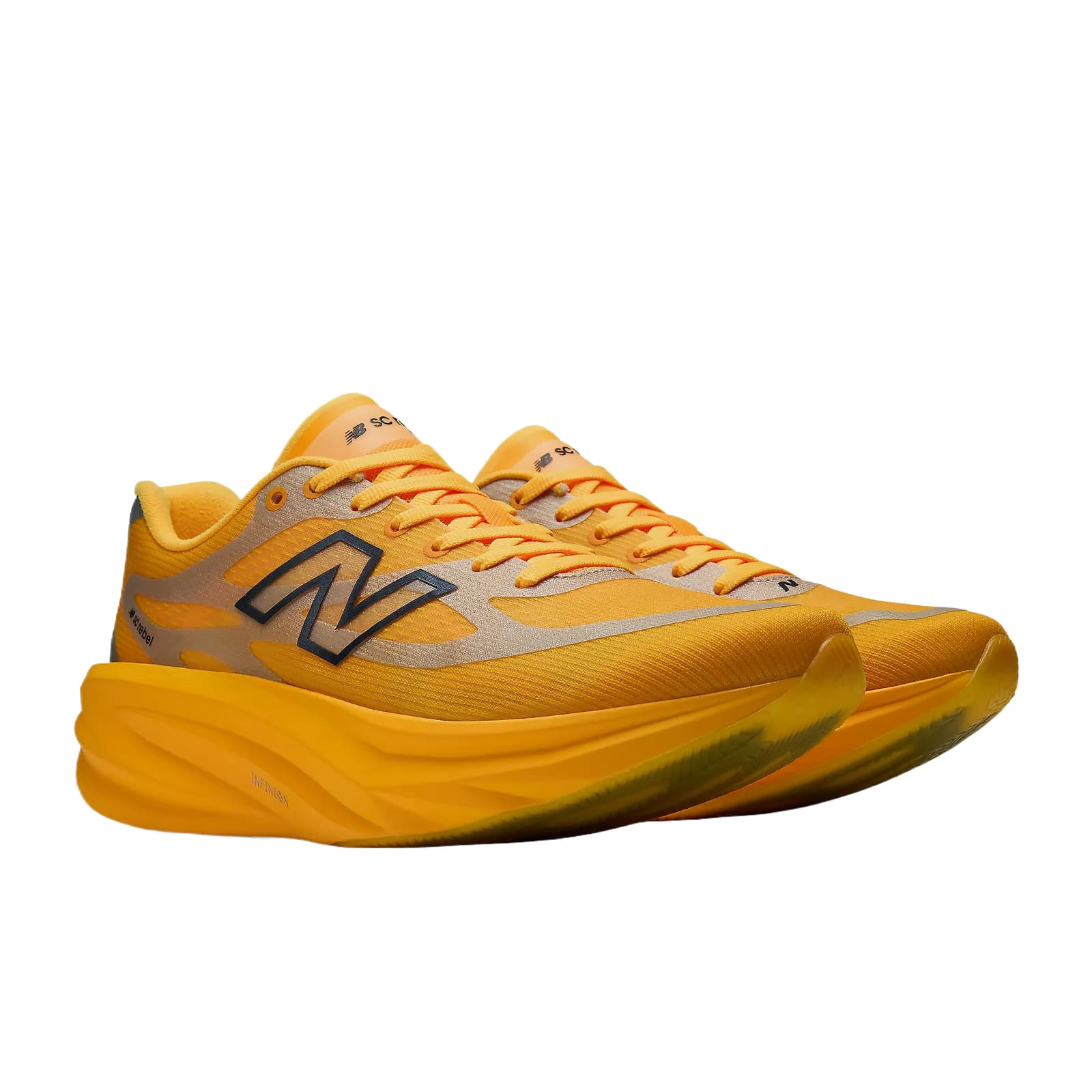 Кроссовки для бега New Balance SuperComp Rebel Беговые кроссовки Низкие Samo Оранжевый Серебряный Металл Лак Женские - изображение 4