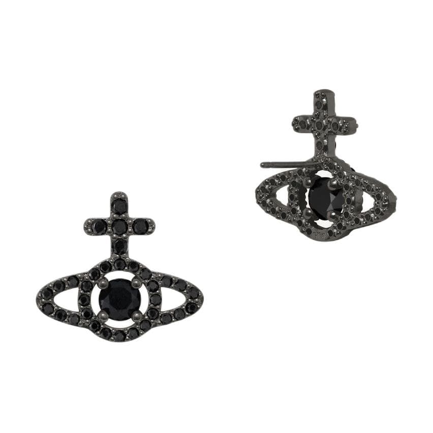 Серьги Вивьен Вествуд Brass Stud Серьги Женские Черный - изображение 2