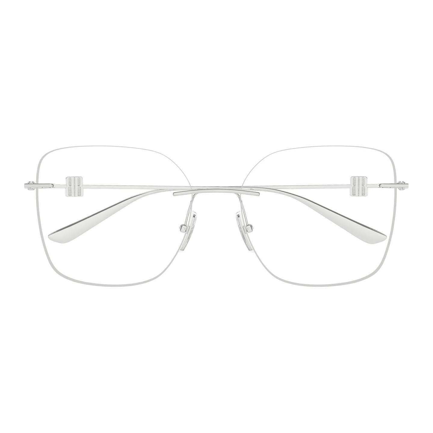 Оправа Balenciaga Металл Прямоугольная форма Очки с диоптриями Women's Silver - изображение 2