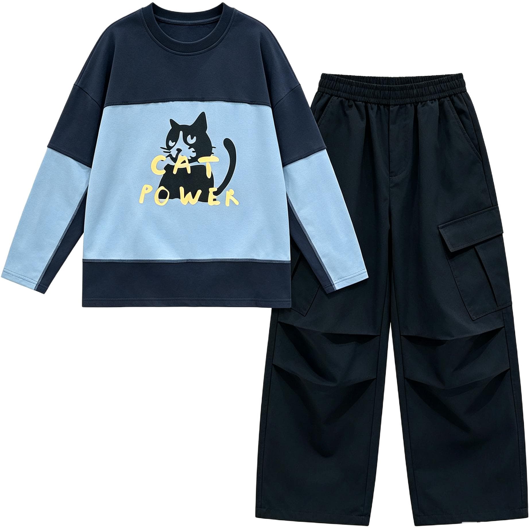 SHIBU 776238 Свитшот + Брюки Kids Повседневный Спортивный Костюм Комплекты - изображение 1