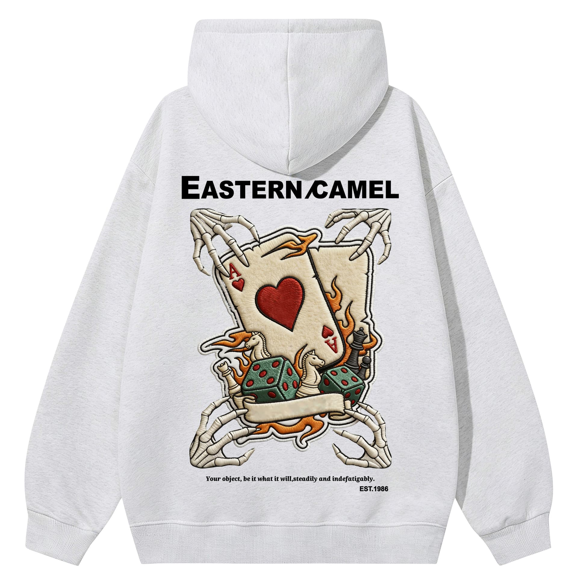 Худи EASTERN CAMEL Бело-серый вереск Унисекс Толстовки - изображение 2