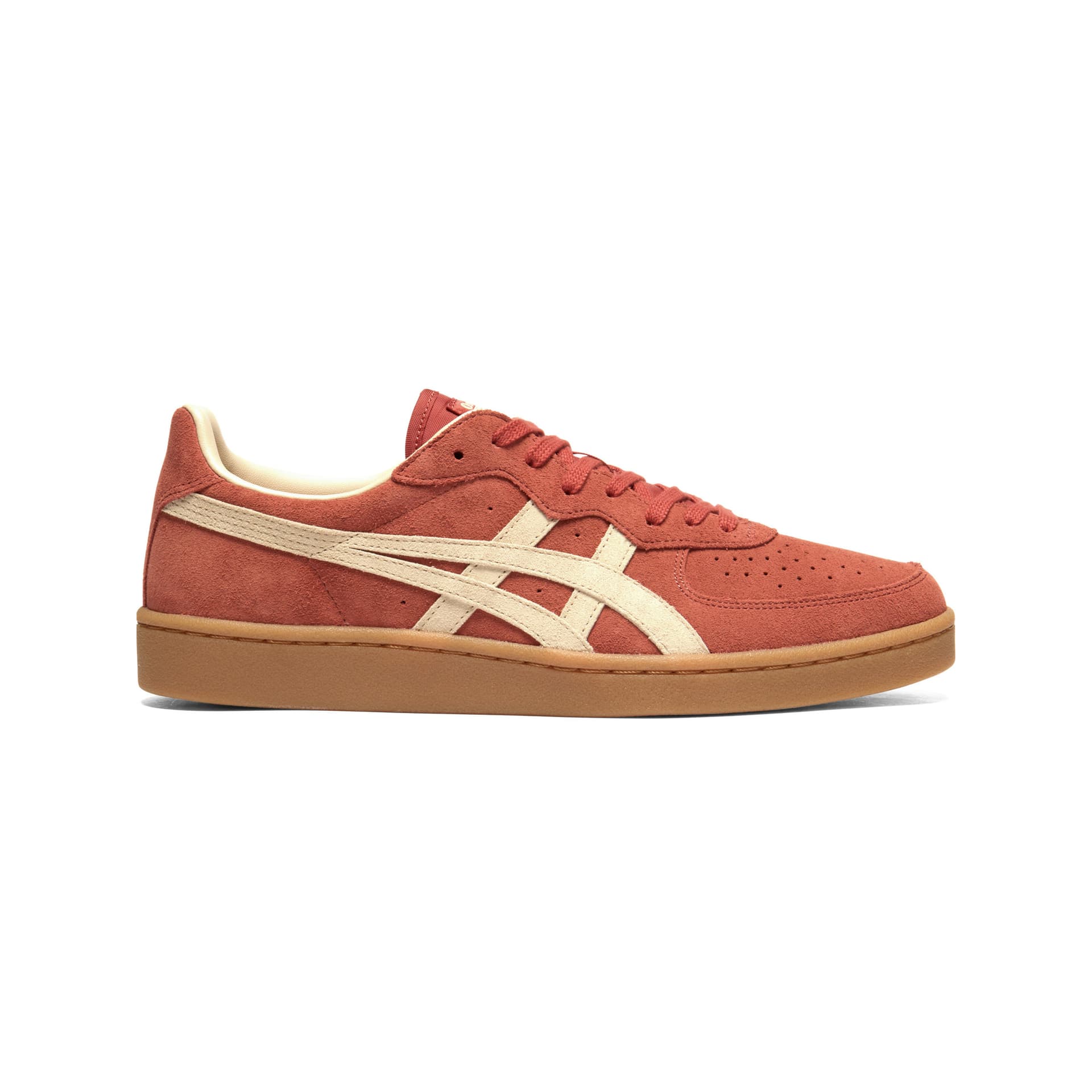 Кроссовки Onitsuka Tiger GSM Лоу-топы Скейтборд Обувь Унисекс Кирпично-красный Бежевый - изображение 2