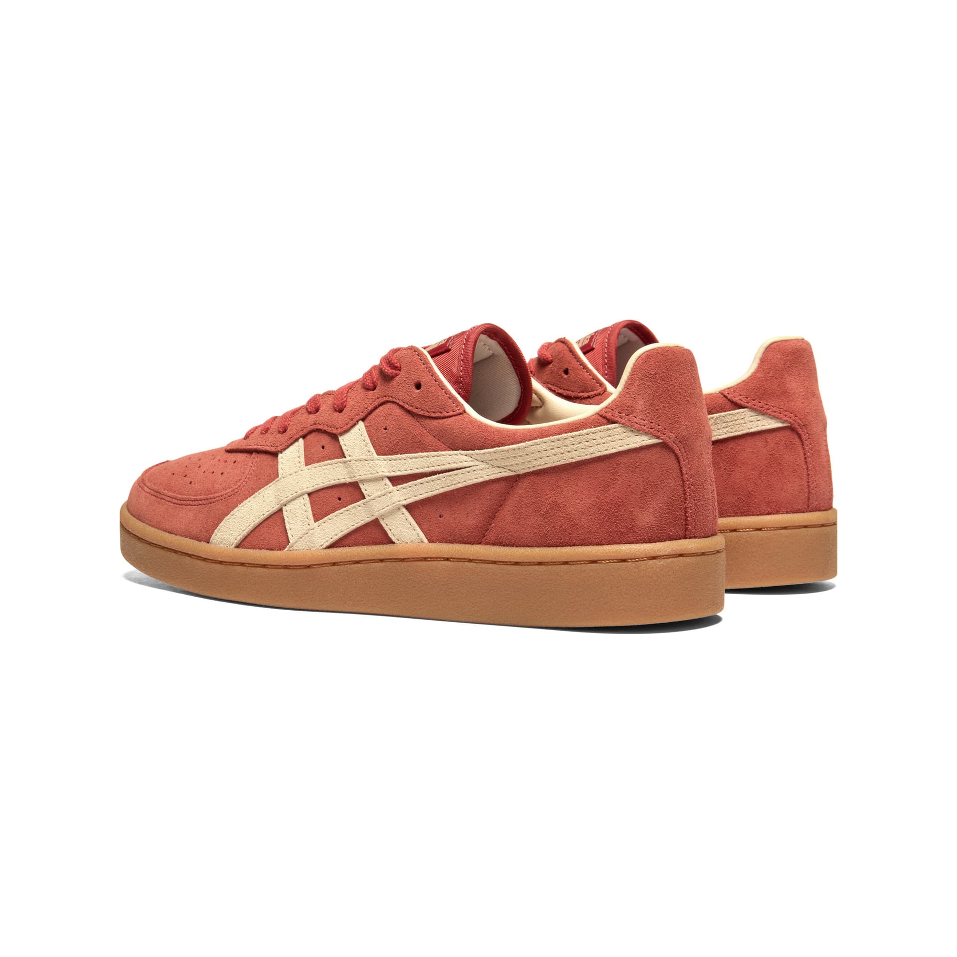 Кроссовки Onitsuka Tiger GSM Лоу-топы Скейтборд Обувь Унисекс Кирпично-красный Бежевый - изображение 4