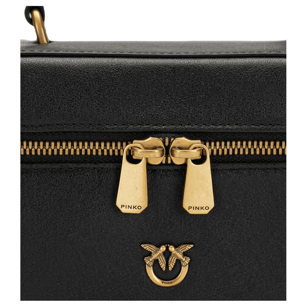 Косметичка PINKO Коровья кожа Косметички Маленький Женские Черный - изображение 5