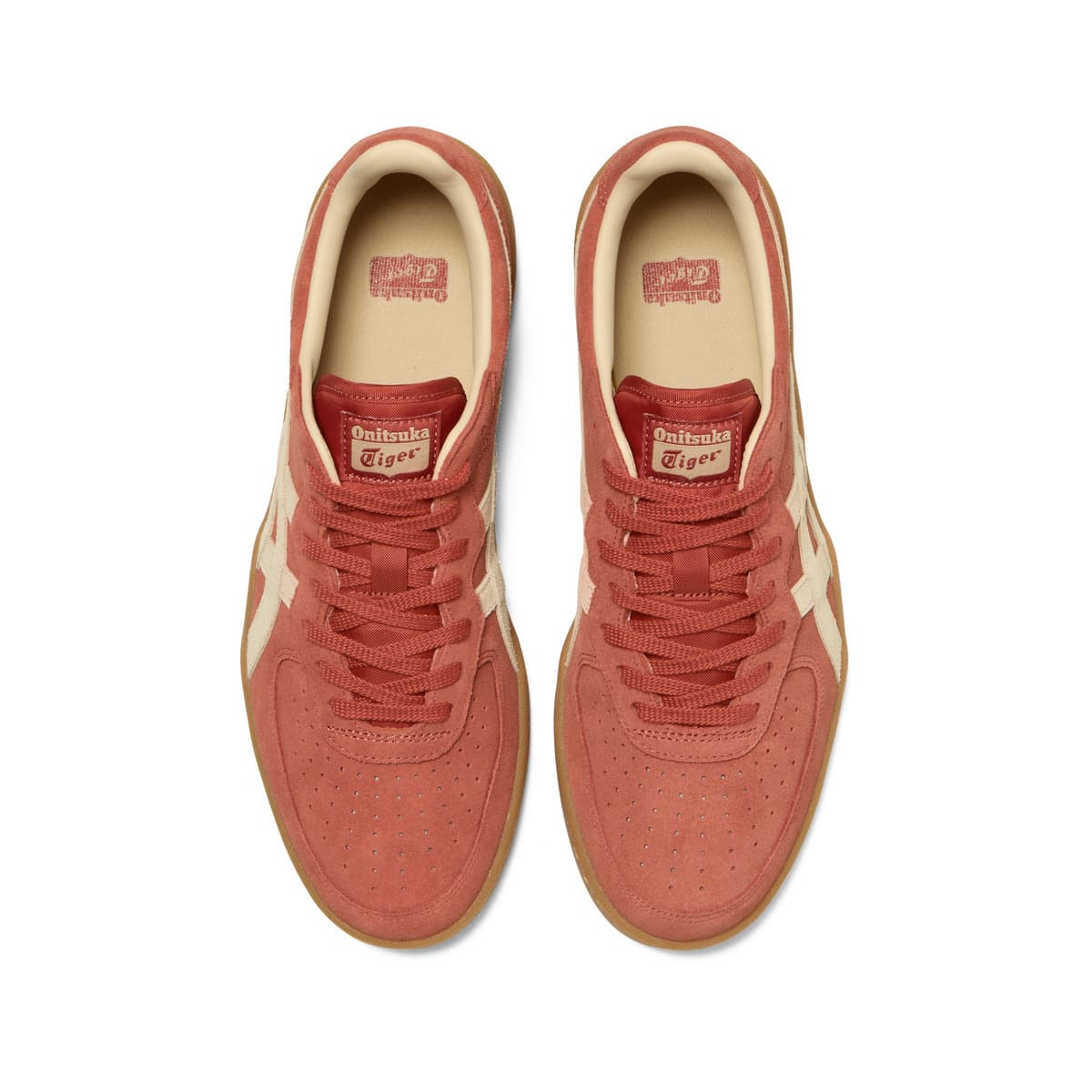 Кроссовки Onitsuka Tiger GSM Лоу-топы Скейтборд Обувь Унисекс Кирпично-красный Бежевый - изображение 5