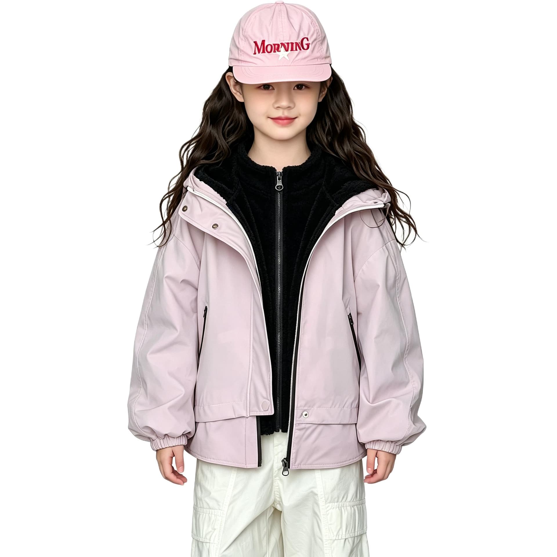 BOBBY ABLEY Розовый 3-в-1 (Подкладка + Пальто) Школьная Туристическая Одежда - изображение 1