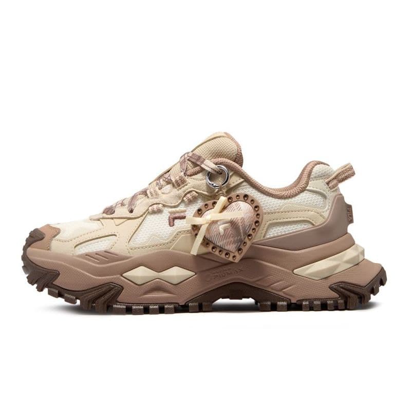 Кроссовки FILA FUSION Bianco Низкие кеды массивные кроссовки женские винтажный белый галька коричневый - изображение 1