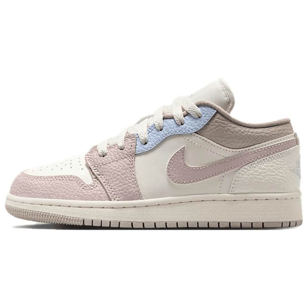 Кроссовки для баскетбола Jordan Air Jordan 1 Кожа Oтскок Low Топ Баскетбольные кроссовки Розово-белый Унисекс - изображение 1