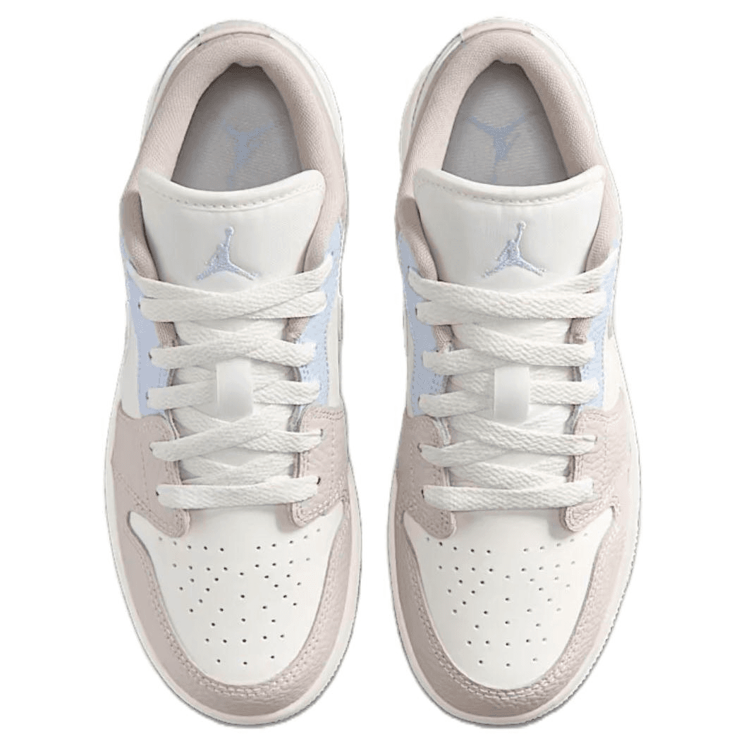 Кроссовки для баскетбола Jordan Air Jordan 1 Кожа Oтскок Low Топ Баскетбольные кроссовки Розово-белый Унисекс - изображение 4