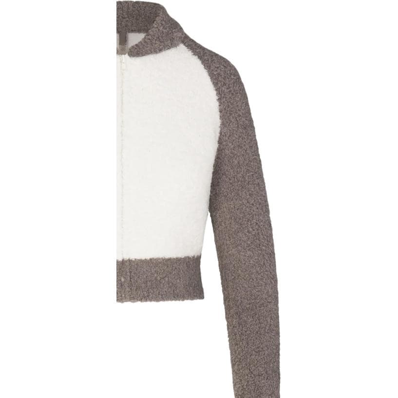 SKIMS COZY KNIT ZIP UP GREY CHALK MULTI - изображение 2