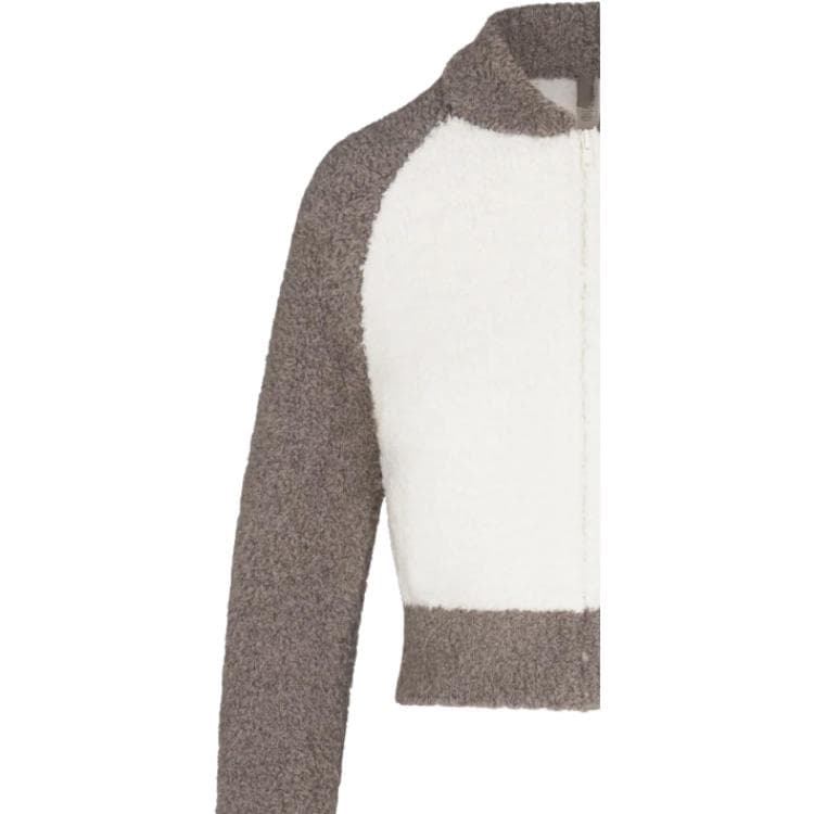SKIMS COZY KNIT ZIP UP GREY CHALK MULTI - изображение 3