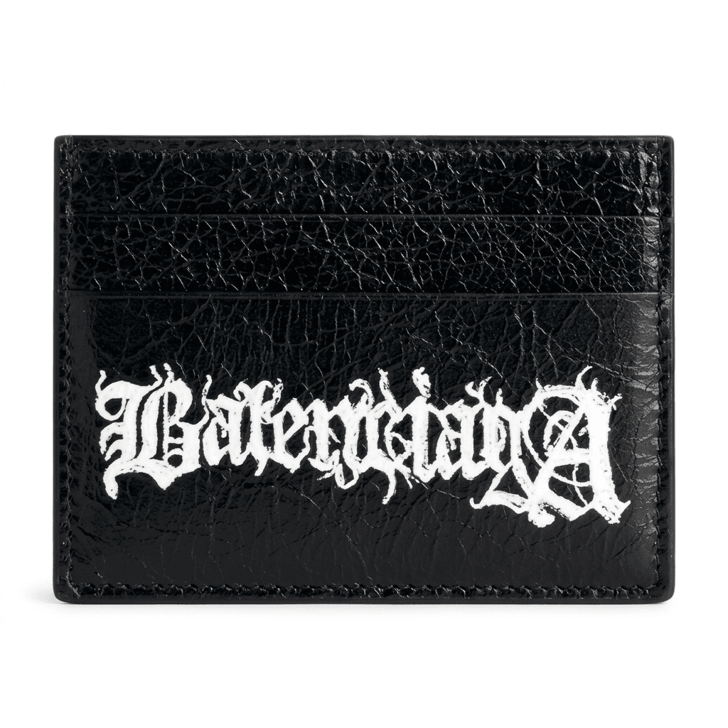 Картхолдер Balenciaga DIY Metal Art Lambskin Card Holder Black White - изображение 1