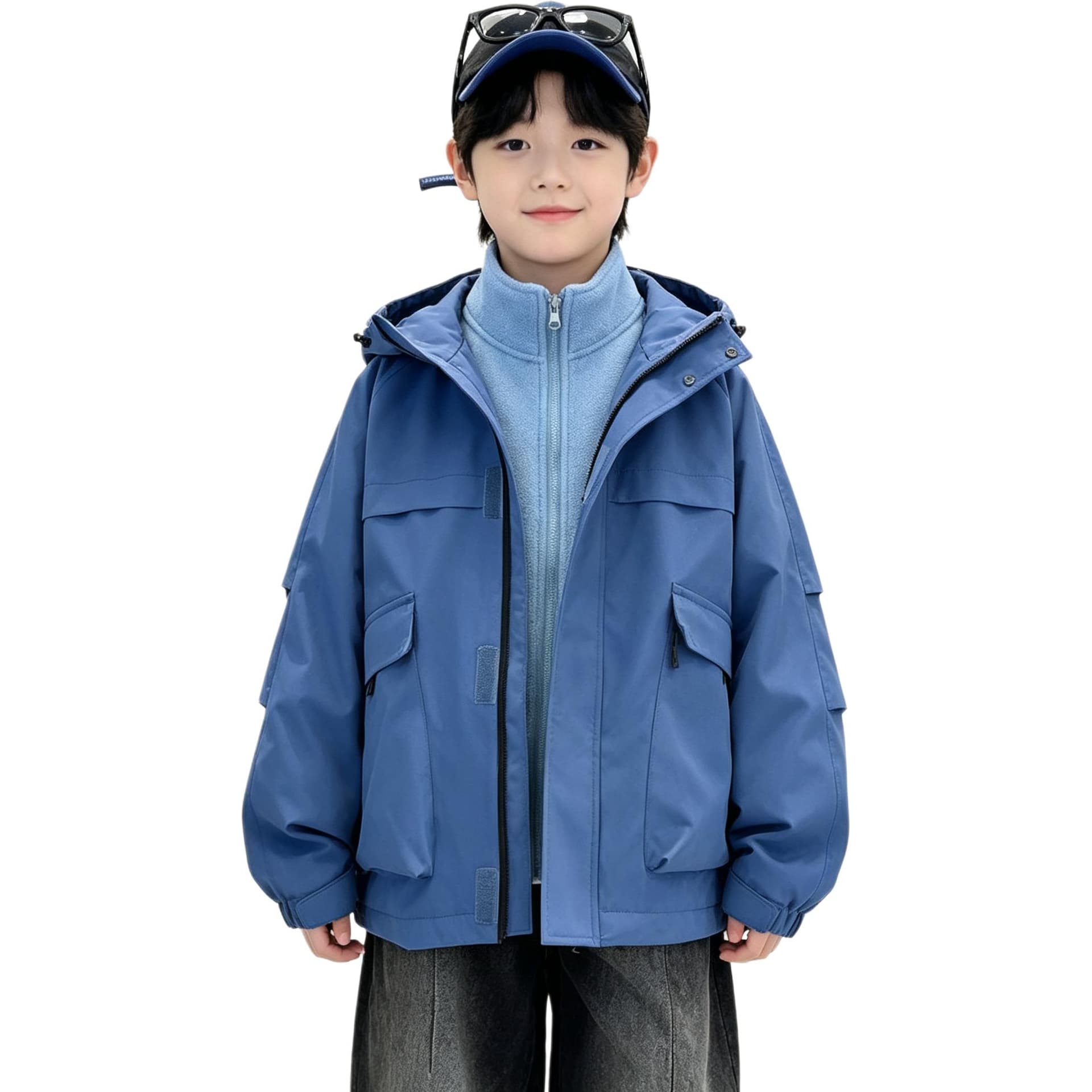 BOBBY ABLEY Синий 3-в-1 (Подкладка + Пальто) Школьная Туристическая Одежда - изображение 1