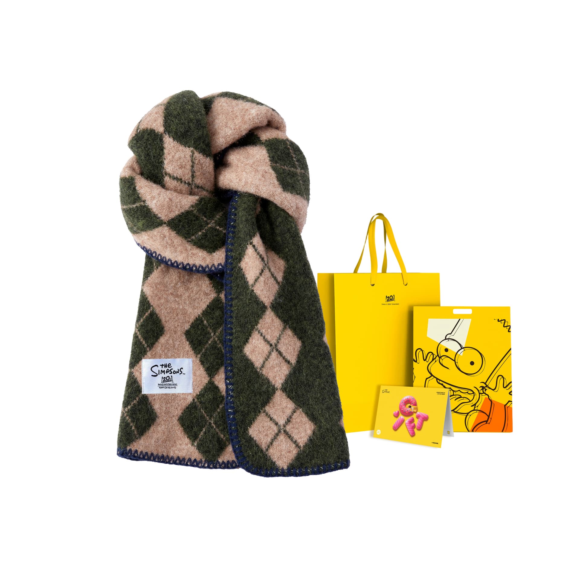 Шарф Симпсоны Ткань Knit Scarves Unisex - изображение 1