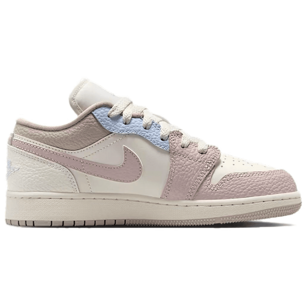 Кроссовки для баскетбола Jordan Air Jordan 1 Кожа Oтскок Low Топ Баскетбольные кроссовки Розово-белый Унисекс - изображение 2