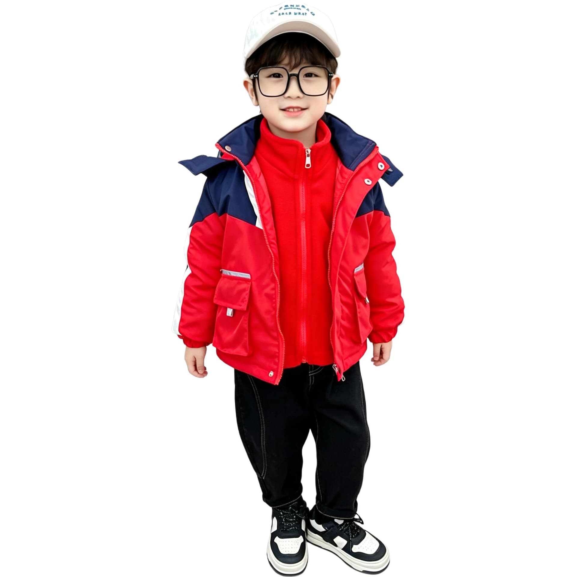 BOBBY ABLEY Красный 3-в-1 (Подкладка + Пальто) Школьная Туристическая Одежда - изображение 1