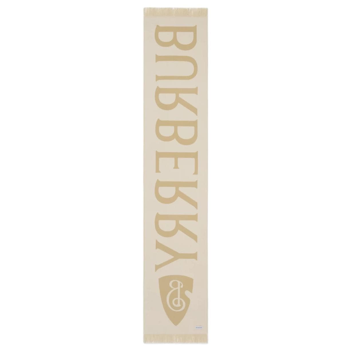 Шарф Burberry Шерстяной Шарф С Логотипом Burberry Прямоугольная Форма Бахрома - изображение 3