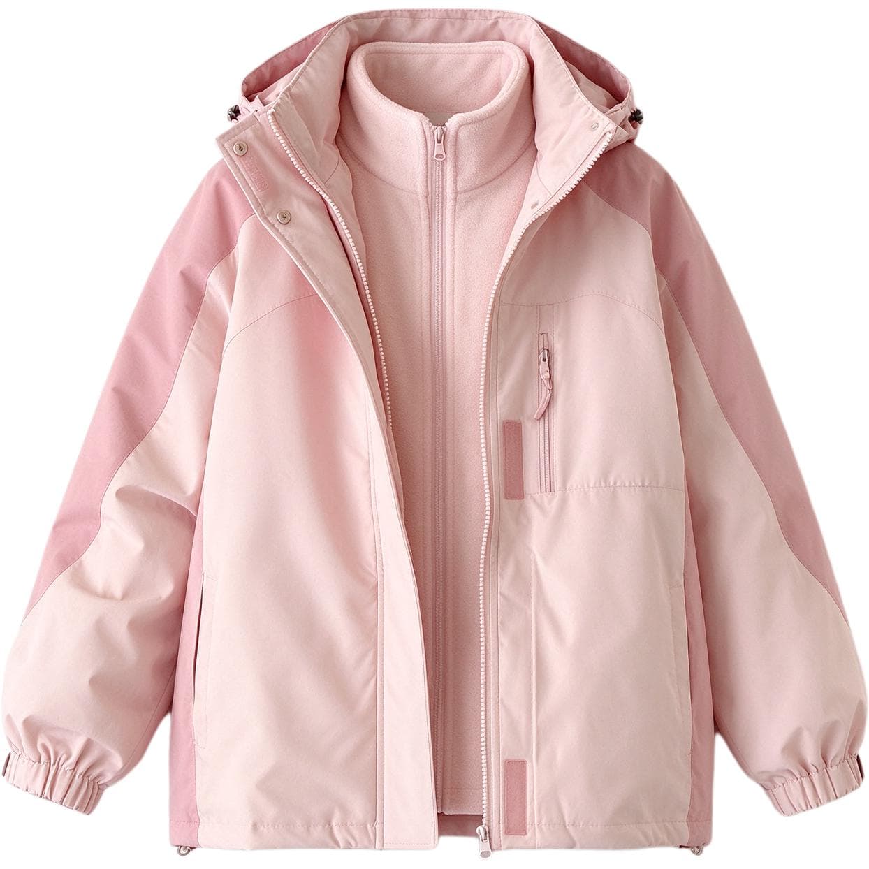 BOBBY ABLEY Розовый 3-в-1 (Пальто+Подкладка) Kids Туристическая одежда - изображение 1