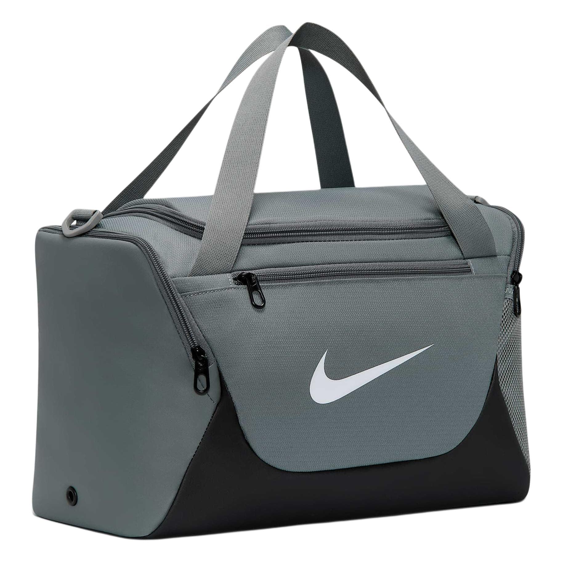 Спортивная сумка NIKE Brasilia Сетчатый карман Ткань Спортивные сумки Стандартный (стандартный) Мужской Дымчатый серый и Черный Белый - изображение 2