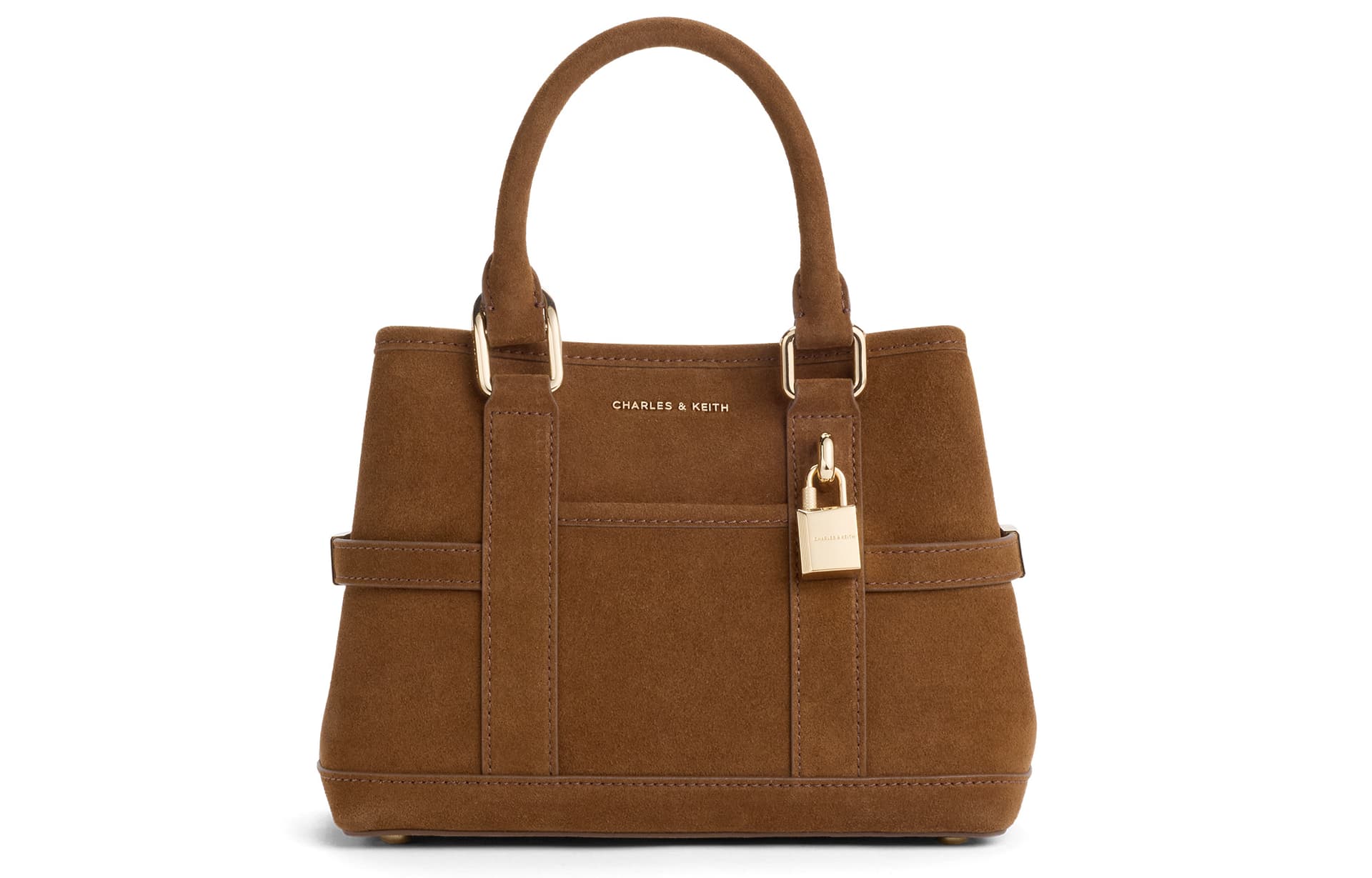 Сумка CHARLES KEITH Переработанная кожа Тоут Сумки Стандартные (Standard) Женские Песочный Коричневый Янтарный Коричневый - изображение 1