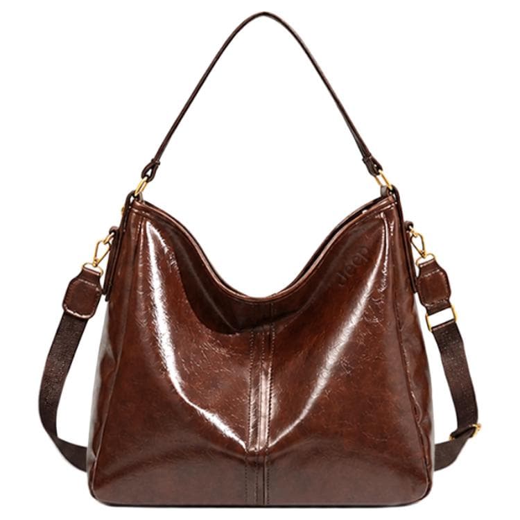 Сумка через плечо Jeep ПУ (полиуретан) Сумка через плечо Стандартная Женская Кофейная Черная - изображение 1