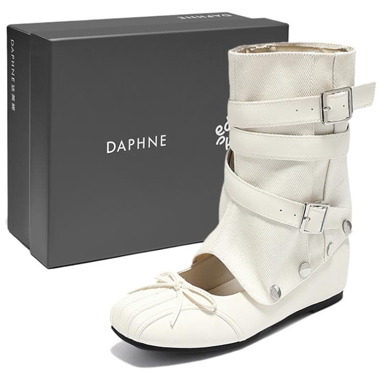 Сапоги DAPHNE PU (полиуретан) текстильные ботильоны 3,5 см женские - изображение 2