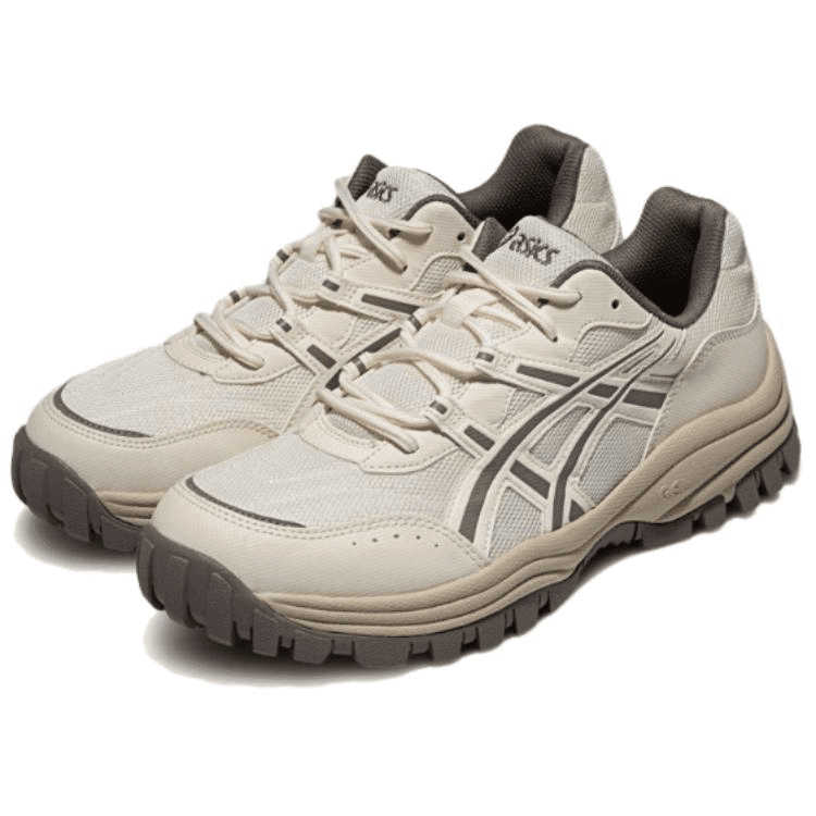 Кроссовки ASICS Текстиль Синтетическая кожа Износостойкий Низкий верх Повседневная обувь Унисекс Бежевый - изображение 2