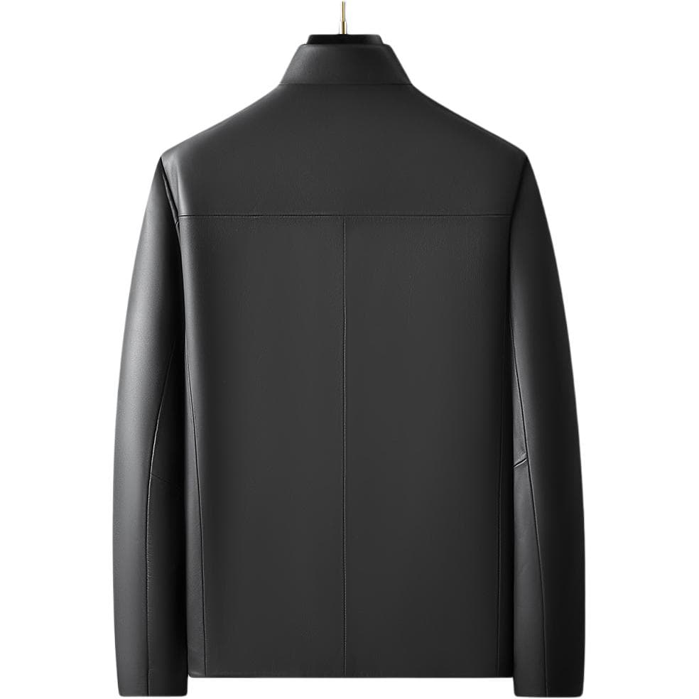 Кожаная куртки PIERRE CARDIN Черный Металл Логотип Мужской Кожаные куртки - изображение 2