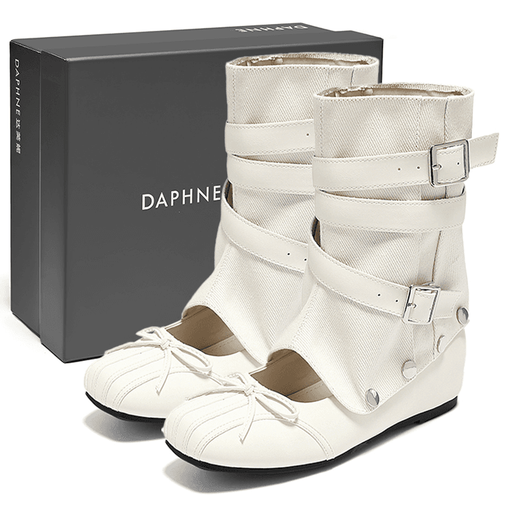 Сапоги DAPHNE PU (полиуретан) текстильные ботильоны 3,5 см женские - изображение 3