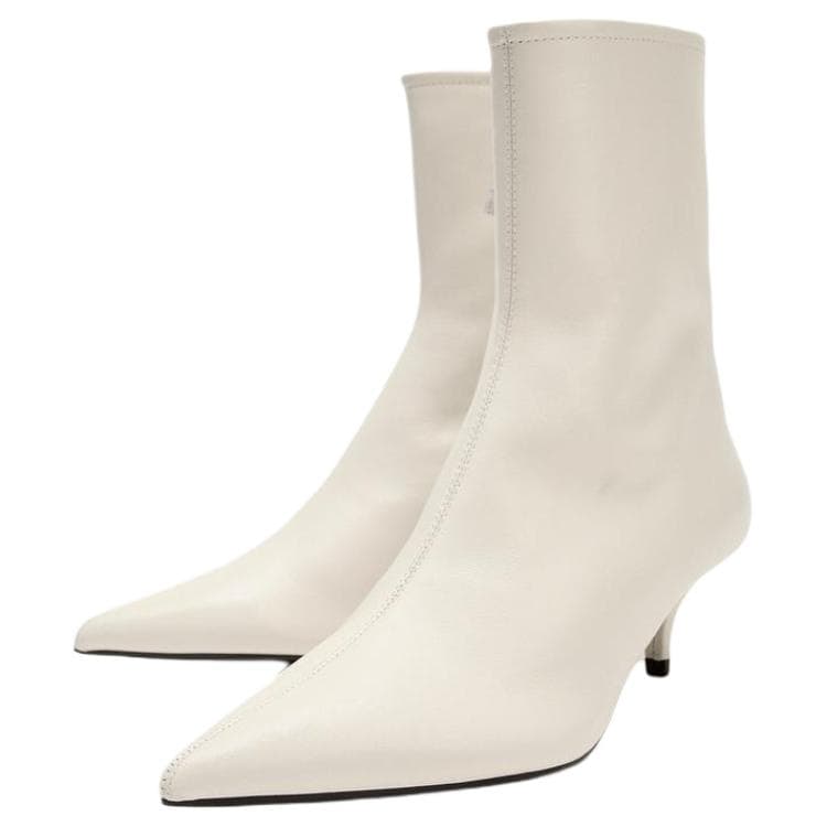 Сапоги zara Ботильоны Белый Женские - изображение 3