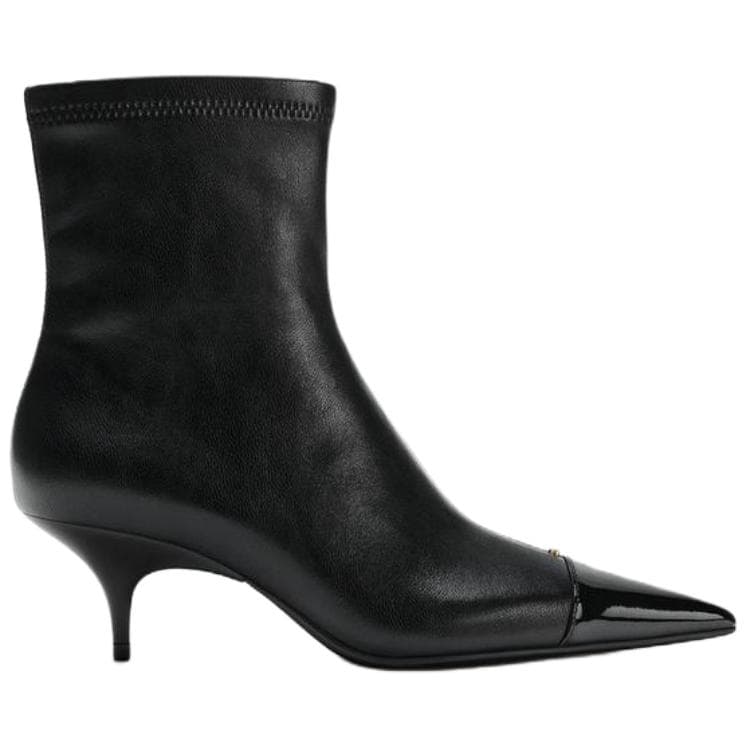 Сапоги zara ПУ (полиуретан) Ботильоны Женские Черный - изображение 2